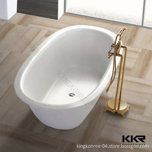 Italian Small Composite Stone Resin Corner Bath Tub (KKR-Btub1409053)